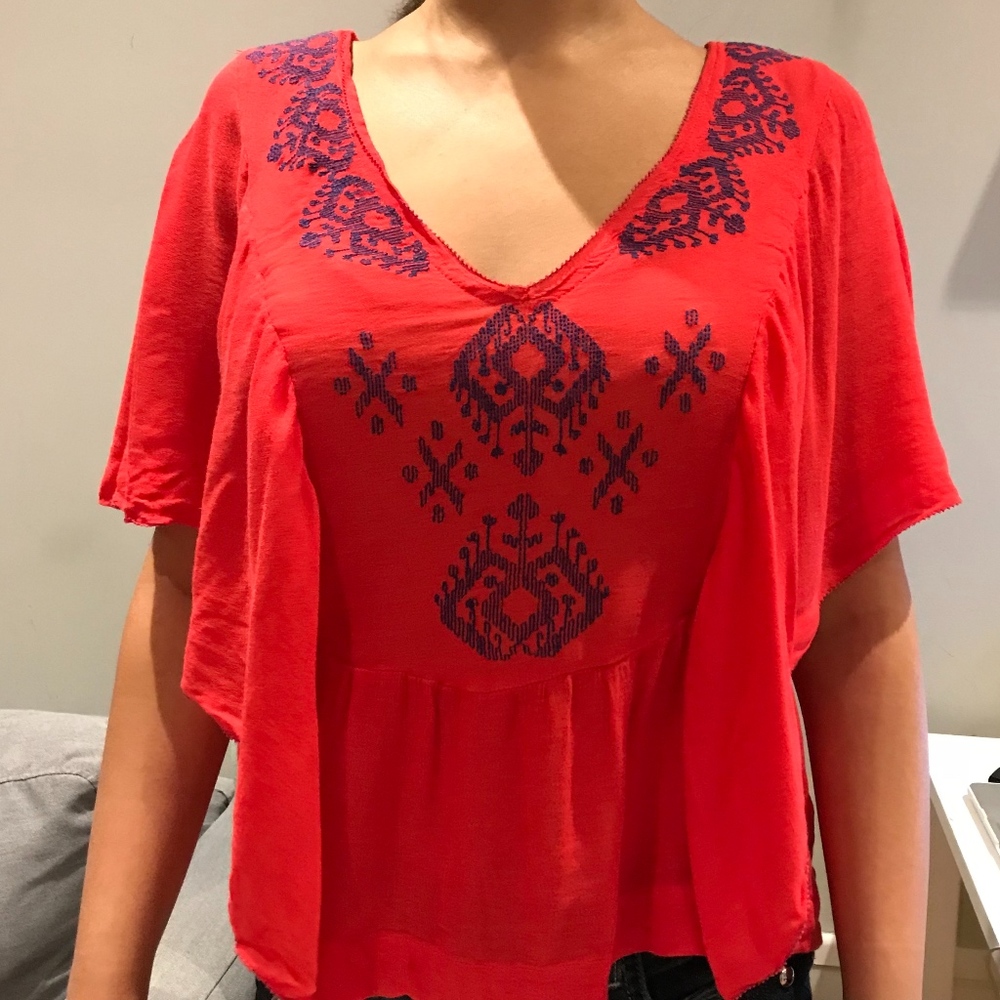 ❣️Ecote Urban Outfitters Bright Red Blouse ❣️